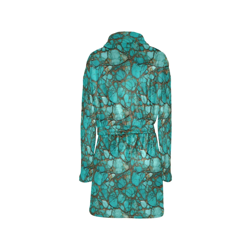 All Turquoise Women's Bath Robe Baha Ranch Western Wear