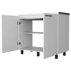 White 2 Utility Sink and Cabinet