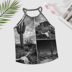 Baha Ranch Black White Desert Tank Top Baha Ranch Western Wear