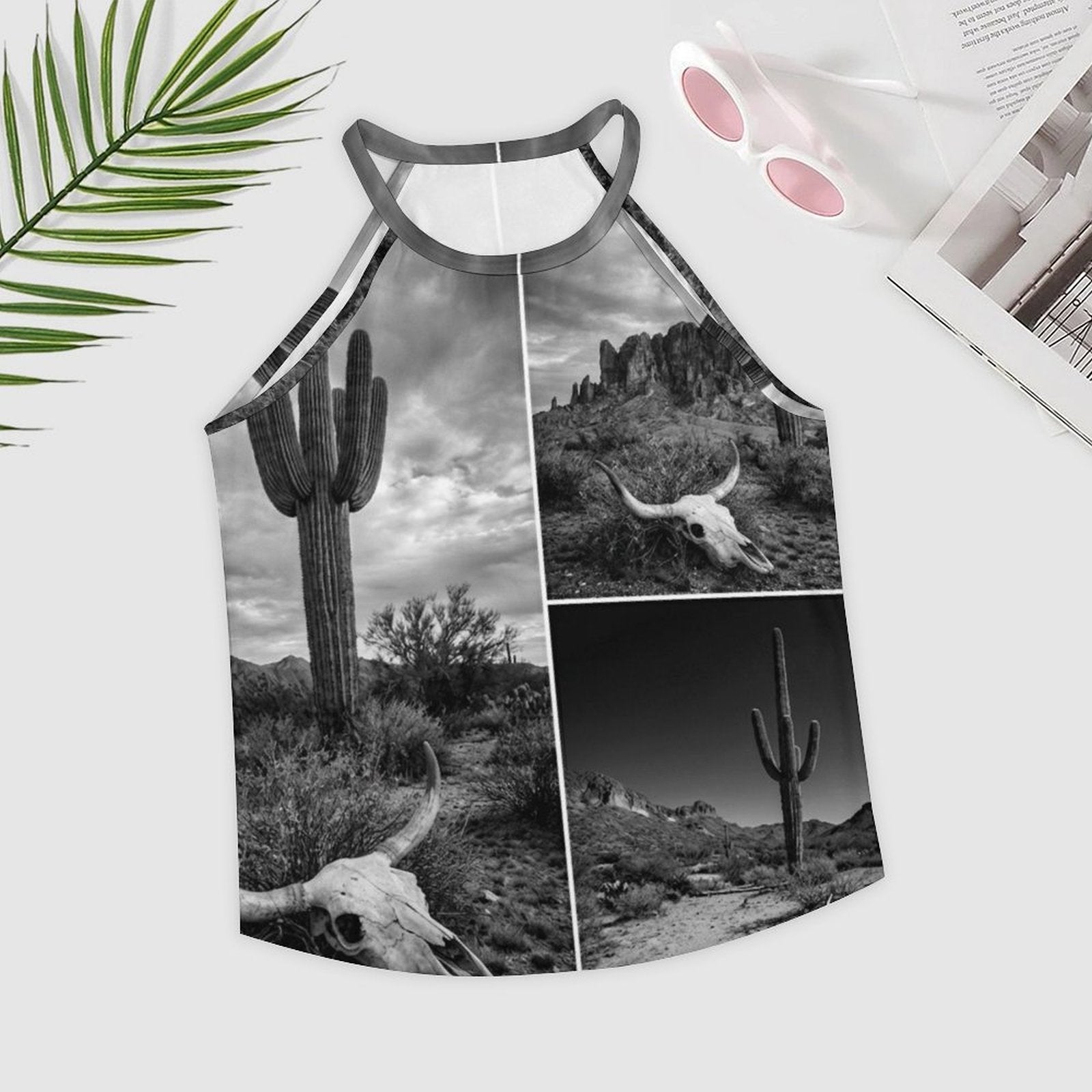 Baha Ranch Black White Desert Tank Top Baha Ranch Western Wear