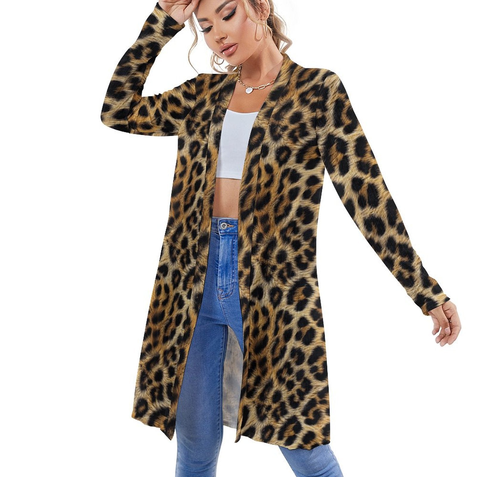 Baha Ranch Retro Pop Western Leopard Lightweight Cardigan Baha Ranch Western Wear