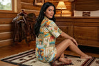 Baha Ranch Pictures of the Southwest Women's Pajama Set Made in America Baha Ranch Western Wear