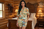 Baha Ranch Pictures of the Southwest Women's Pajama Set Made in America Baha Ranch Western Wear