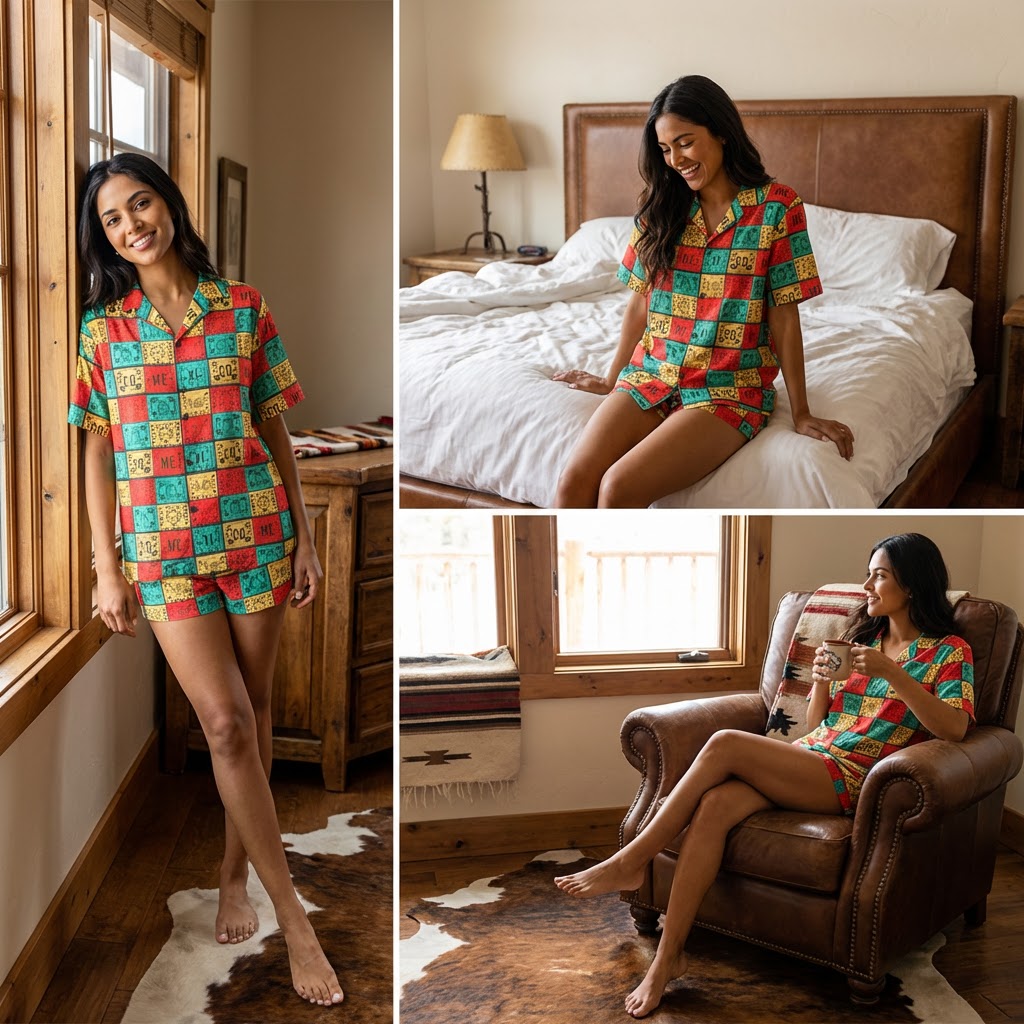 Baha Ranch Picado Women's Pajama Set Made in Americay Baha Ranch Western Wear