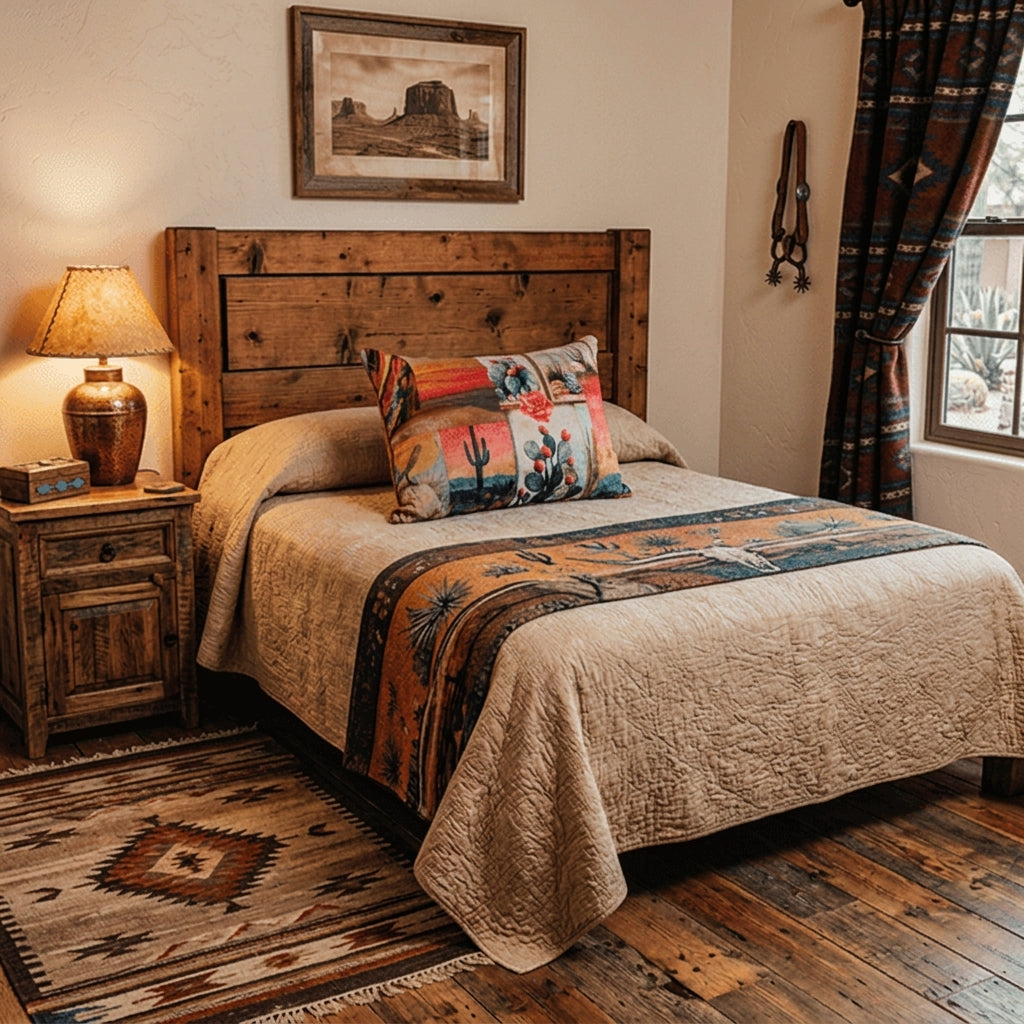 Pictures of the Southwest Queen Size Pillow Case Made in America Baha Ranch Western Wear