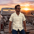 Baha Ranch Barbwire Aztec Hawaiian Shirt Made in America Baha Ranch Western Wear