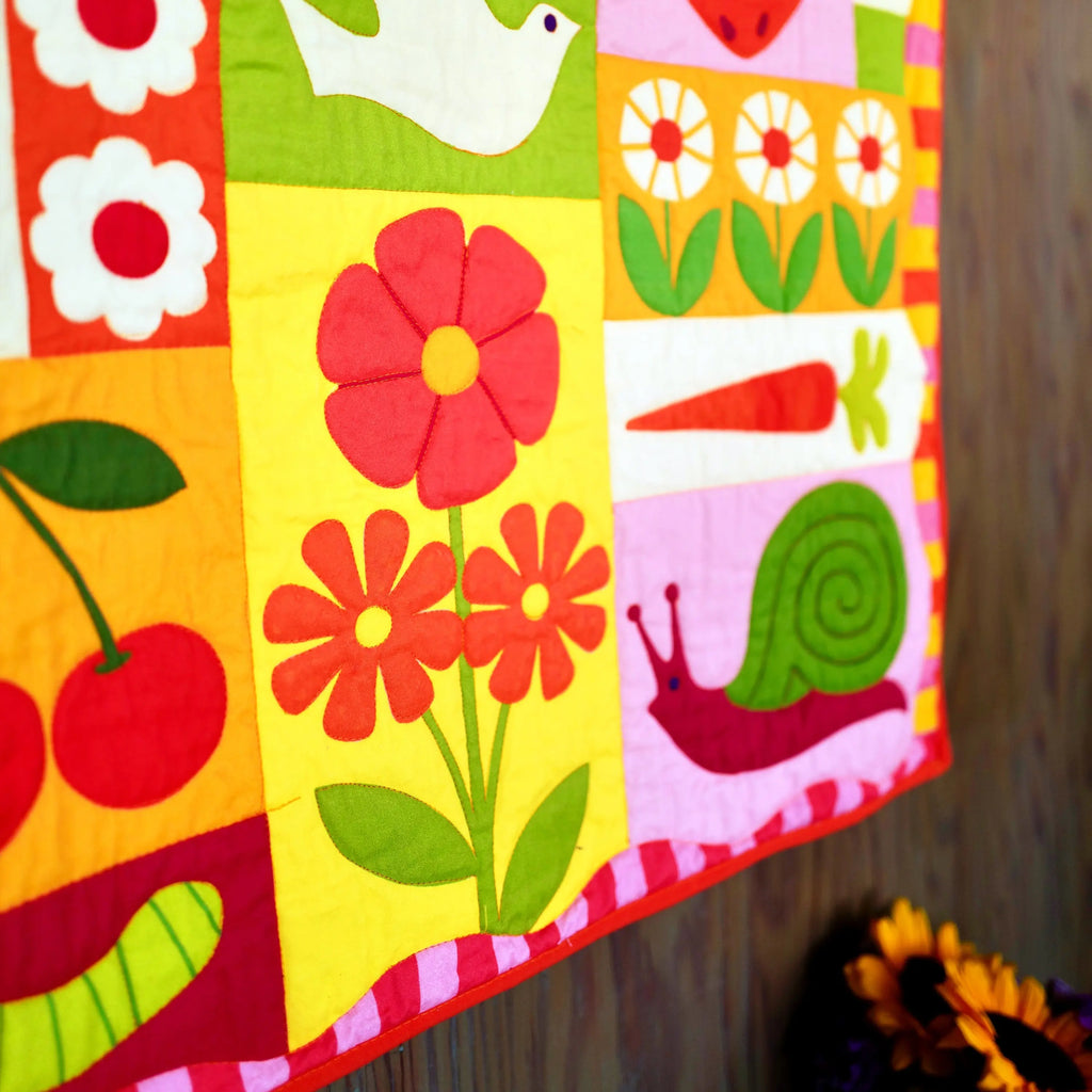 Garden Charms Quilt Kit - Pink/ Green With Love by Kristy
