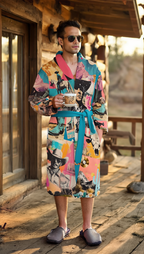 Baha Ranch Retro Pop Western Men's Robe Baha Ranch Western Wear
