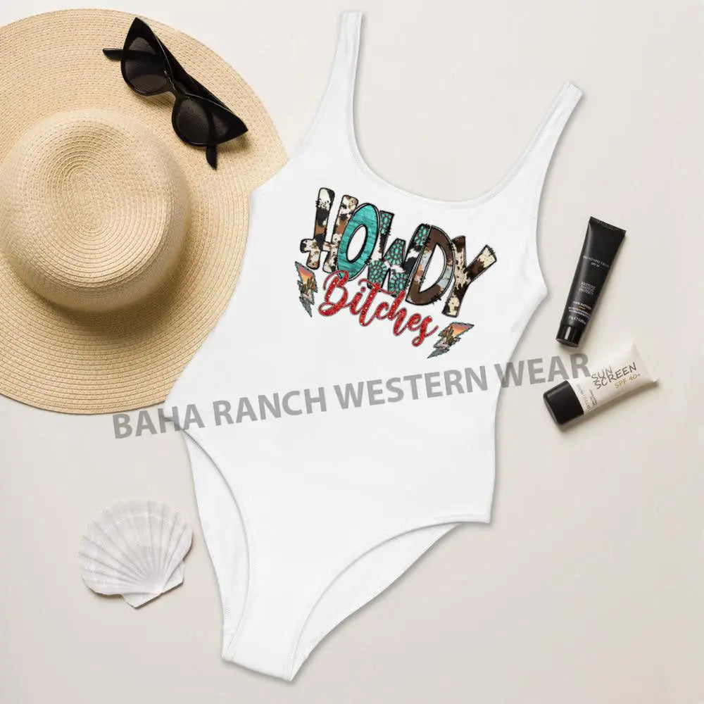 Yeehaw Howdy Bitches Swimsuit Baha Ranch Western Wear