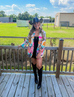 Baha Ranch Retro Pop Western Collage Blazer Baha Ranch Western Wear