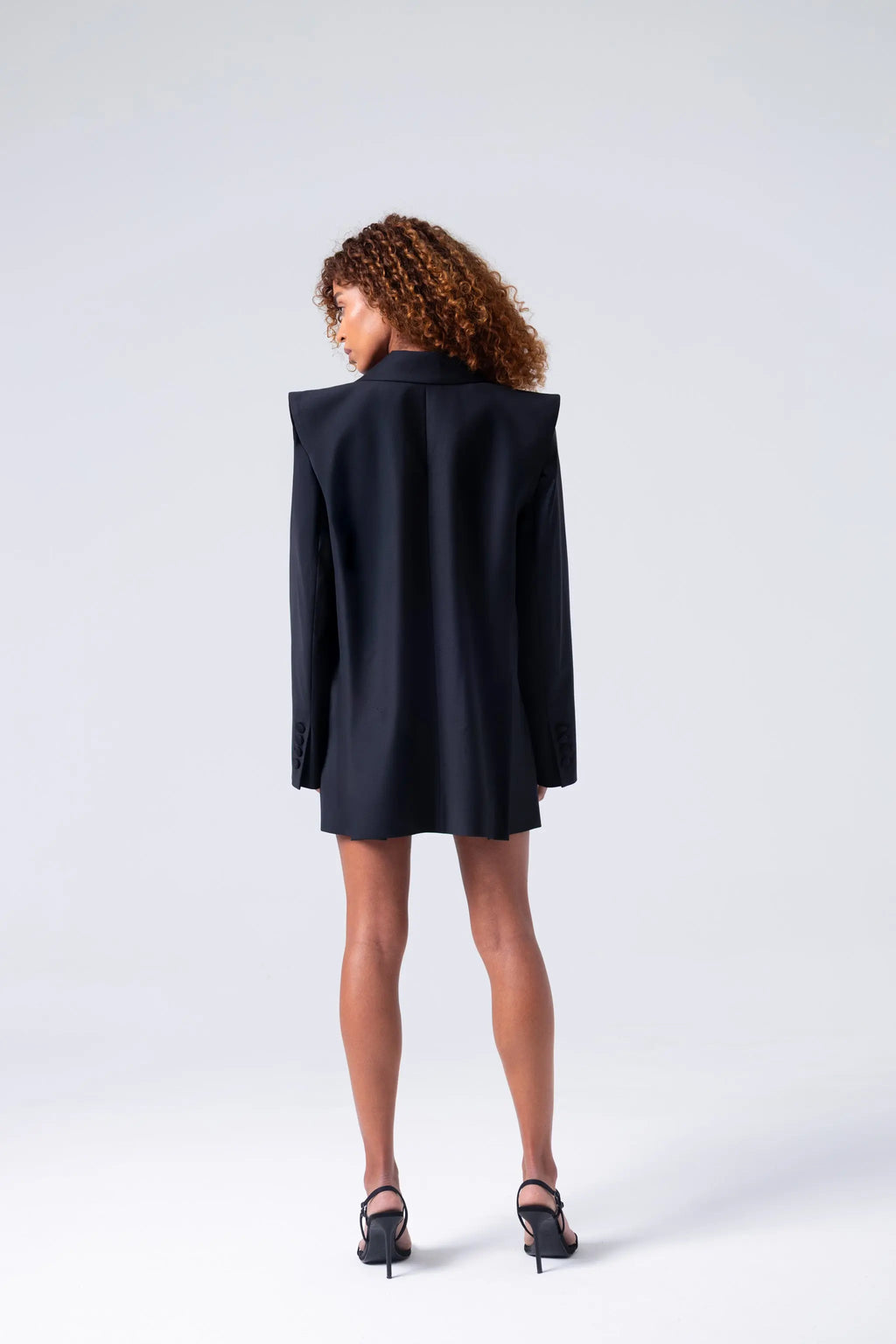 Deep Black Double-Breasted Virgin Wool Blazer | Liza Blazer ETNA