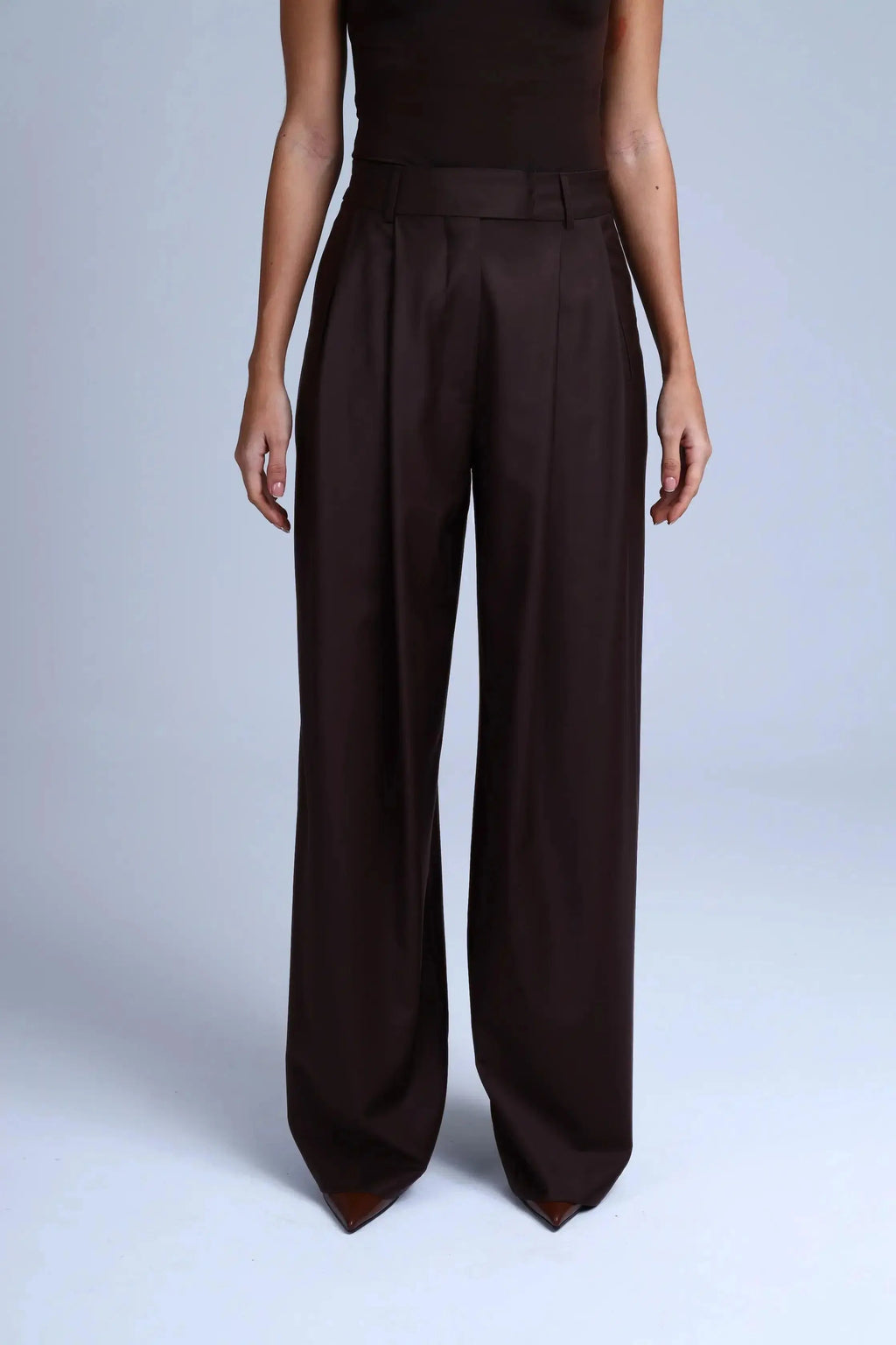 Broadway 3-Piece Monica Tailored Virgin Wool Suit in Dark Coffee ETNA