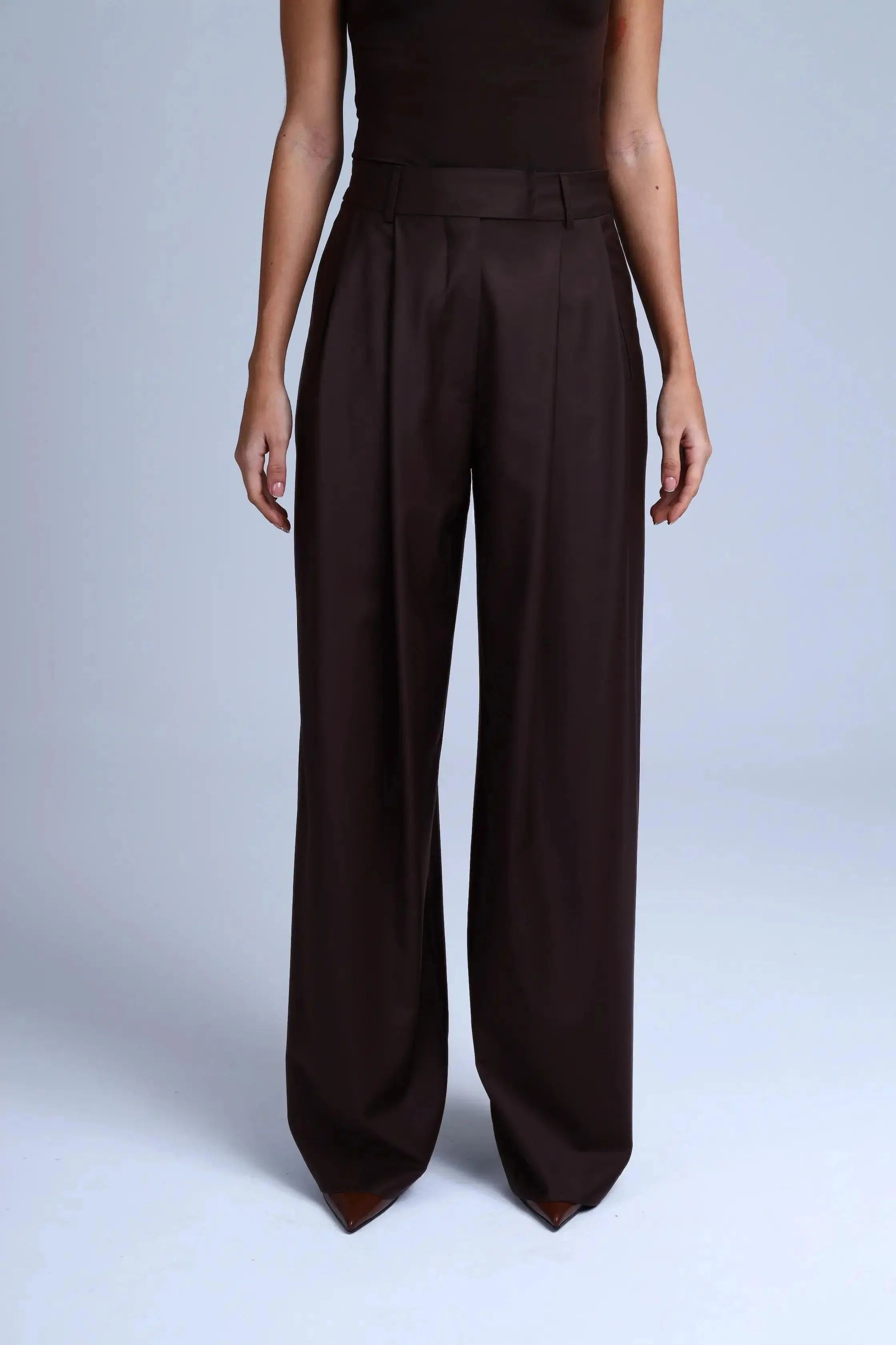 Broadway 3-Piece Monica Tailored Virgin Wool Suit in Dark Coffee ETNA