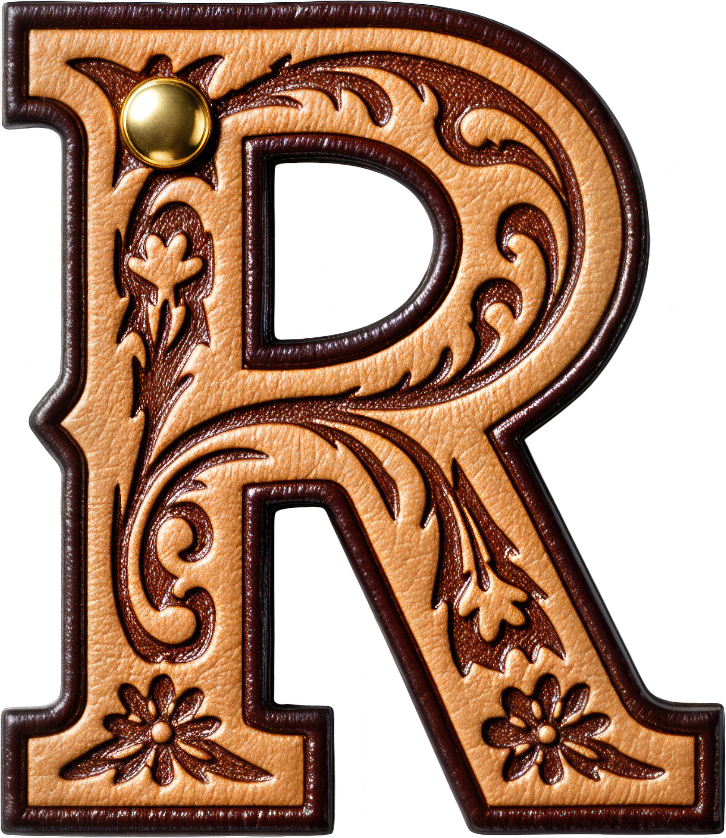Monogrammed Initial Western Leather Look Saddle Longhorn Cowboy Cowgirl Kitchen Dish Towels Made in America Baha Ranch Western Wear