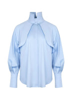 Diva Business Style Blue Organic Cotton Shirt ETNA