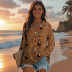 Baha Ranch Western Print Long Sleeve Top Baha Ranch Western Wear
