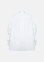 Quarta Open Shoulders White Organic Cotton Shirt ETNA