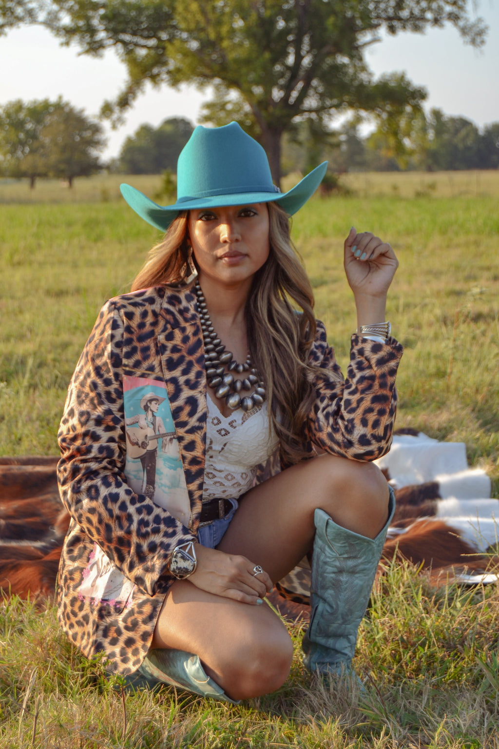Baha Ranch Retro Pop Western Wild West Leopard Blazer Baha Ranch Western Wear