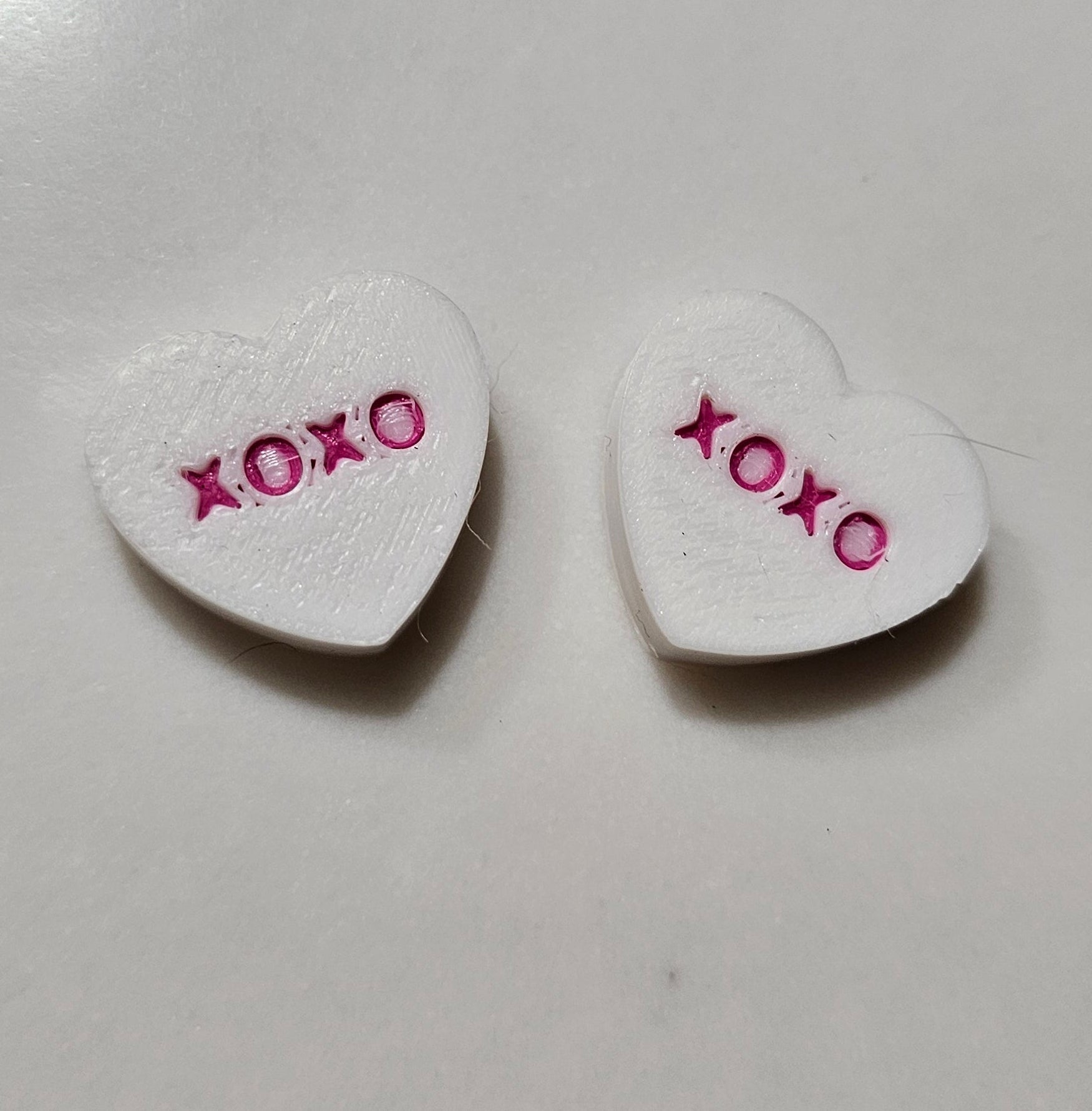 3d Printed Candy Conversation Heart Pins or Earrings Made in America Baha Ranch Western Wear