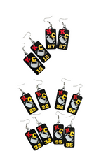 3D Print KC Chiefs Player Number Football Earrings choice of number Baha Ranch Western Wear