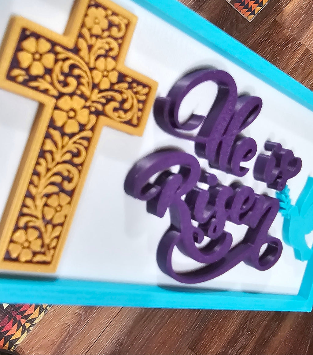 3d Print He Is Risen Faith Trinket Gift Box Baha Ranch Western Wear