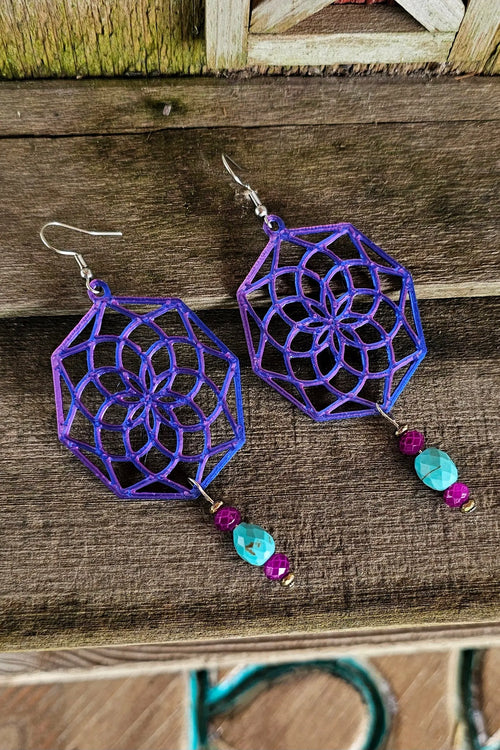 3D Print Boho Earrings Made in America Baha Ranch Western Wear