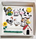 3D Hobby Farmer Cow Farm Animal Magnet Gift Set Made in America Baha Ranch Western Wear