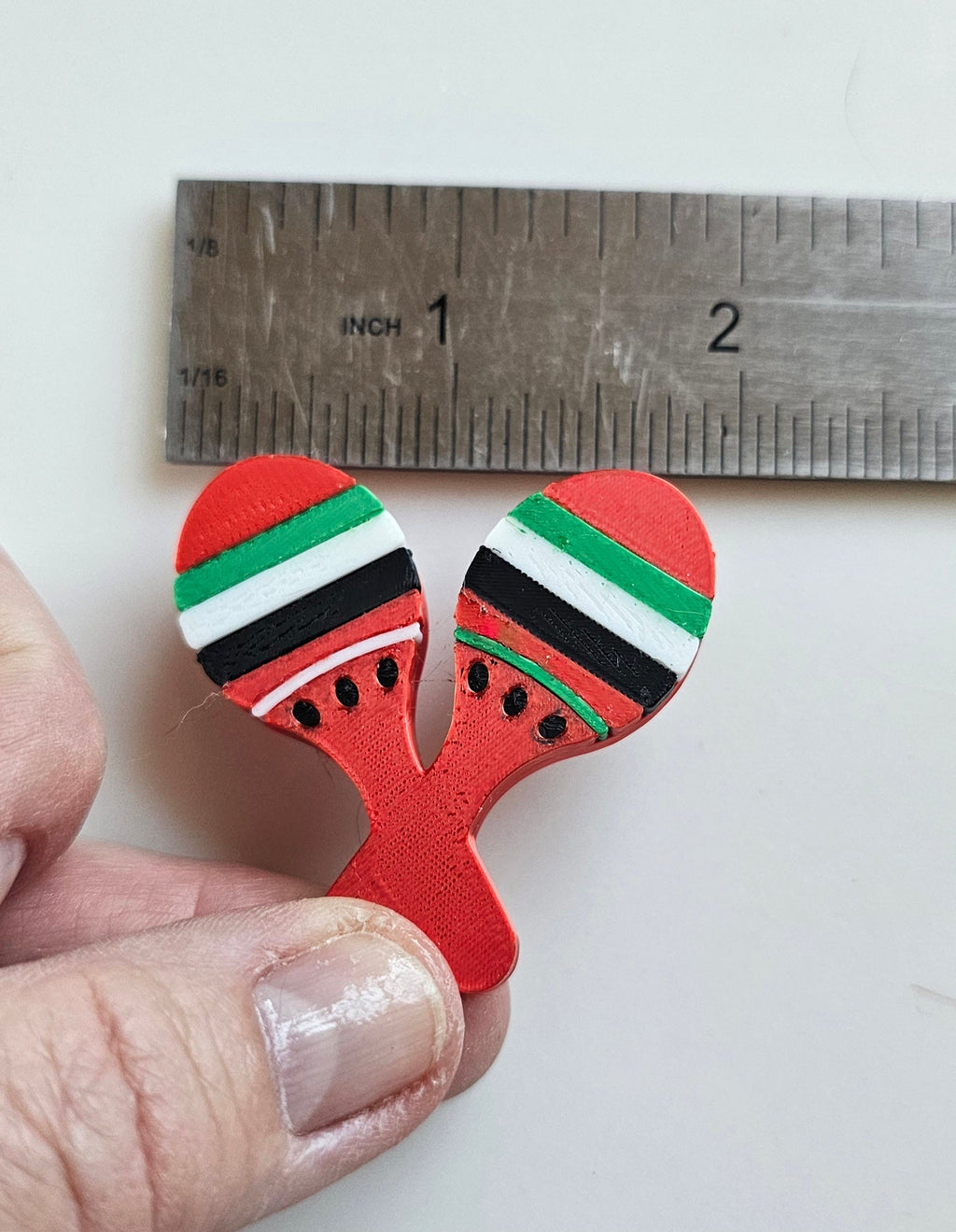 Set of 5 - 3D Print Mexico Cinco de Mayo Cactus Mariachi Sugar Skull Pins Made in America Baha Ranch Western Wear