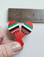 Set of 5 - 3D Print Mexico Cinco de Mayo Cactus Mariachi Sugar Skull Pins Made in America Baha Ranch Western Wear