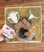 3D Print Western Barbwire Christmas Ornaments Made in America Baha Ranch Western Wear