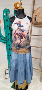 Baha Ranch Vintage Western Cowboy Women's Tank Top Baha Ranch Western Wear