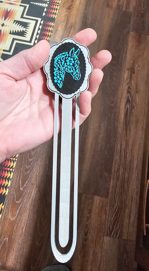 Baha Ranch 3D Horse Equine Bookmark Earrings Pin Magnet made in America Baha Ranch Western Wear
