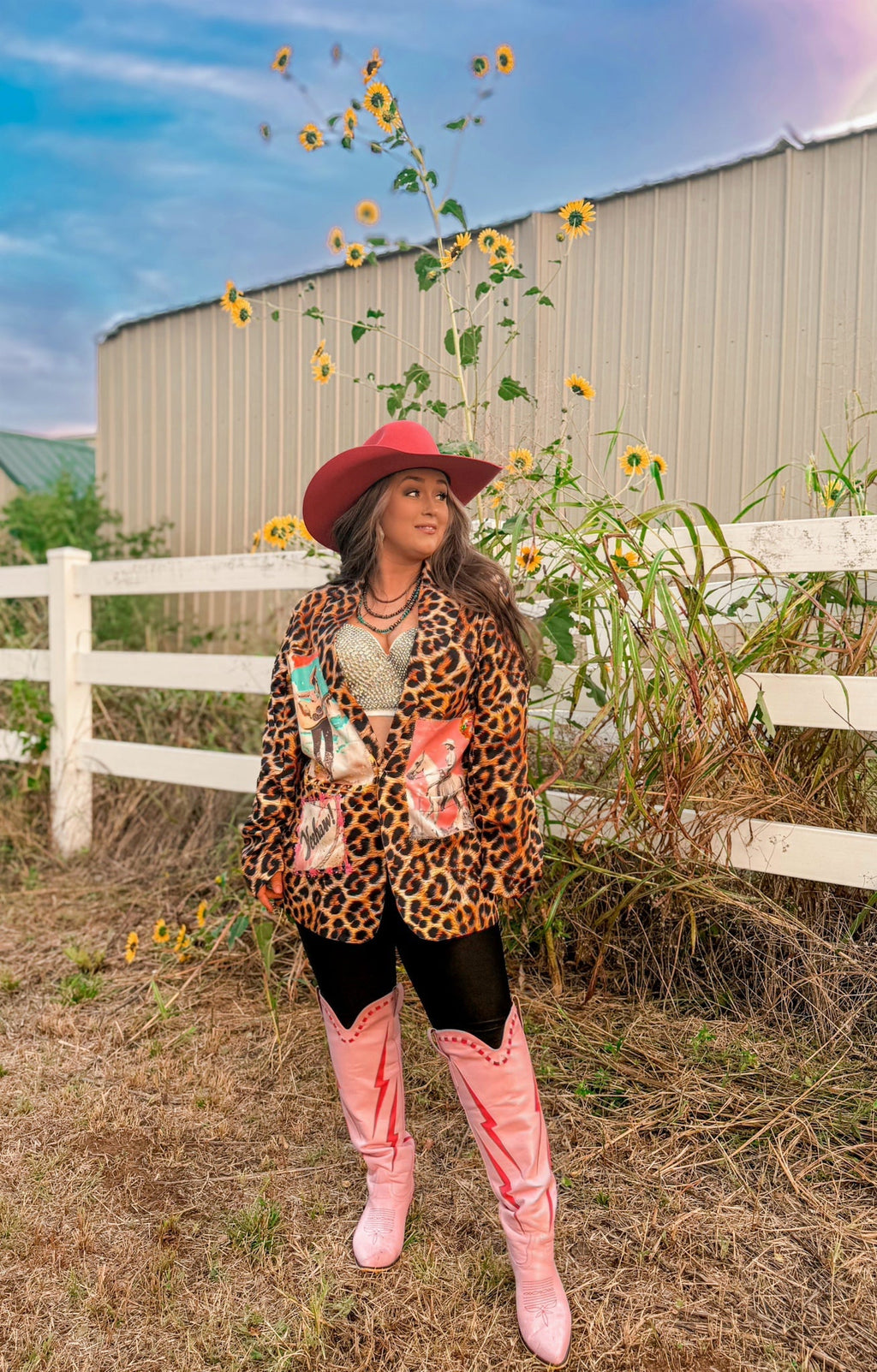 Baha Ranch Retro Pop Western Wild West Leopard Blazer Baha Ranch Western Wear