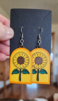 3D Print That70's Show Sunflower Boho Hippie Earrings Made in America Baha Ranch Western Wear