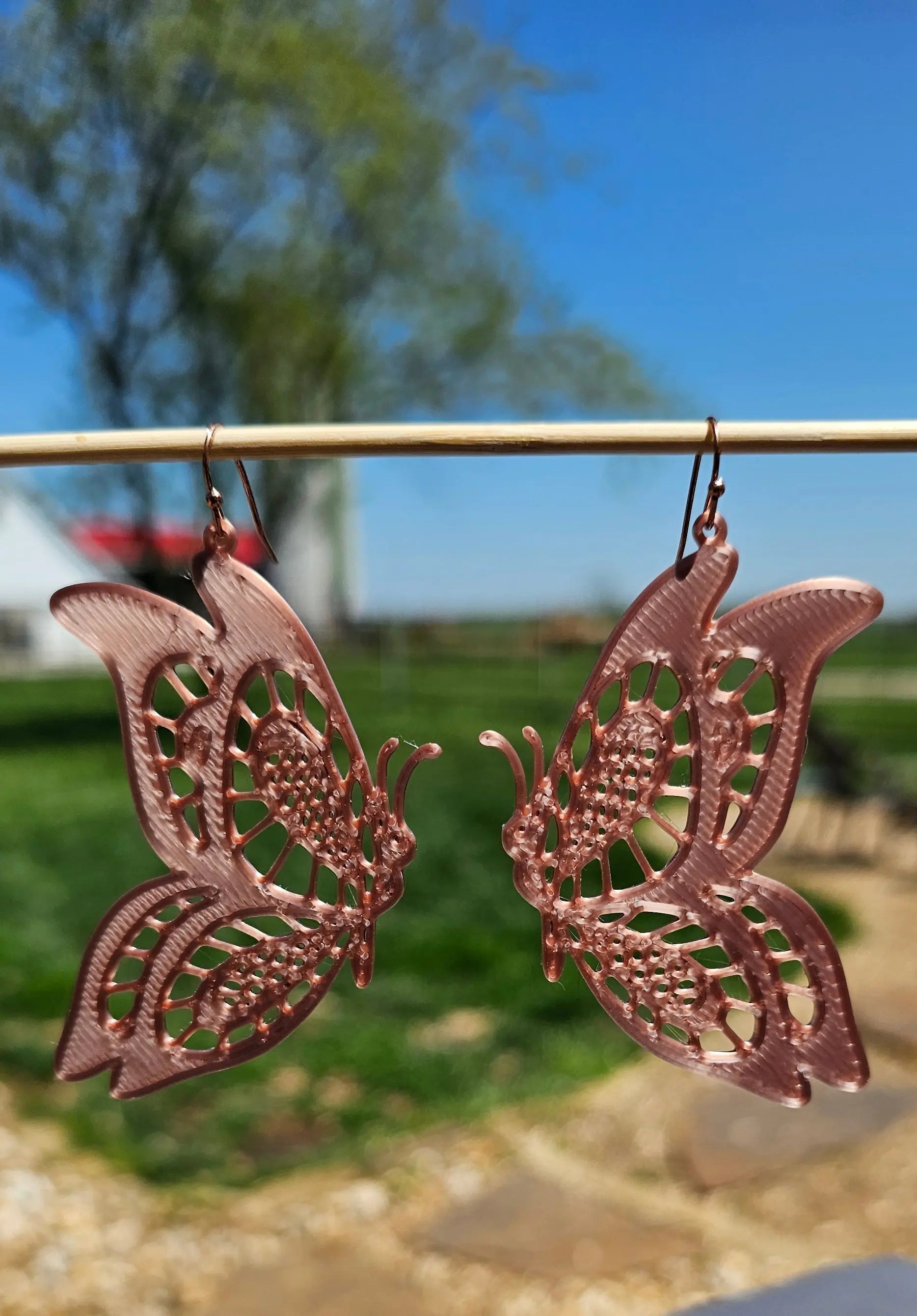 3D Print Butterfly Boho Earrings Baha Ranch Western Wear