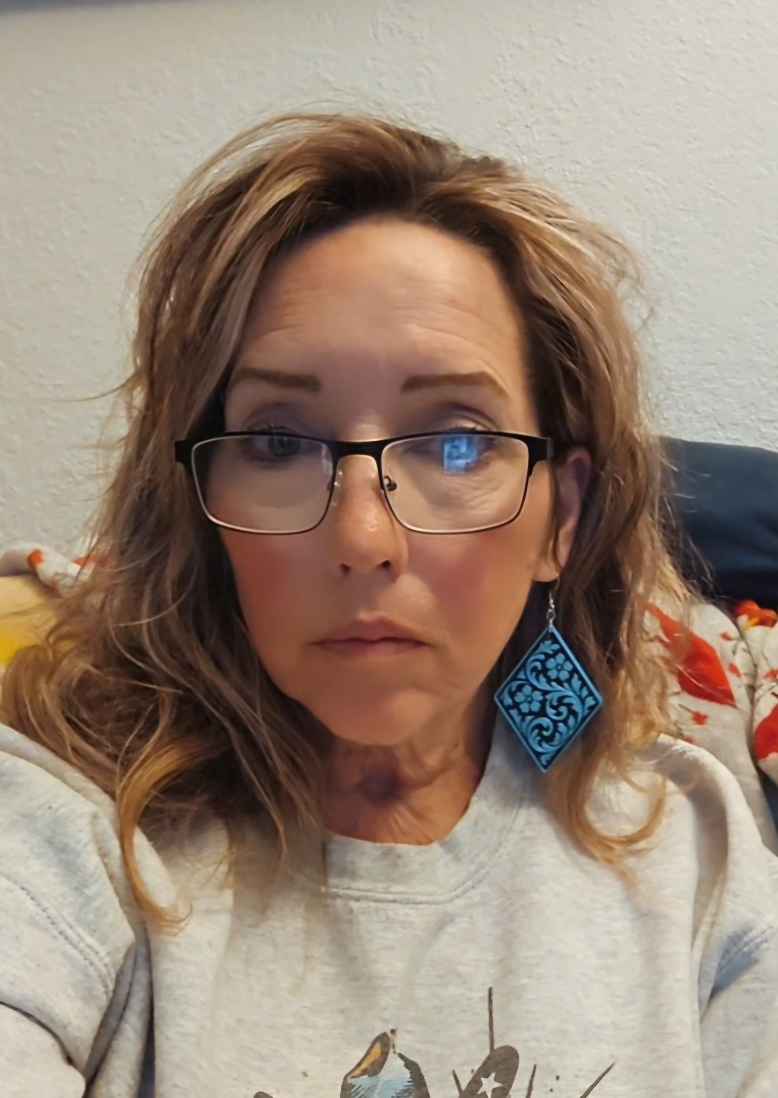 3D Print Western Tooled Turquoise  Earrings Made in America Baha Ranch Western Wear