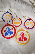 Ultimate Trump 3D Print Christmas Ornament Set Made in America Baha Ranch Western Wear