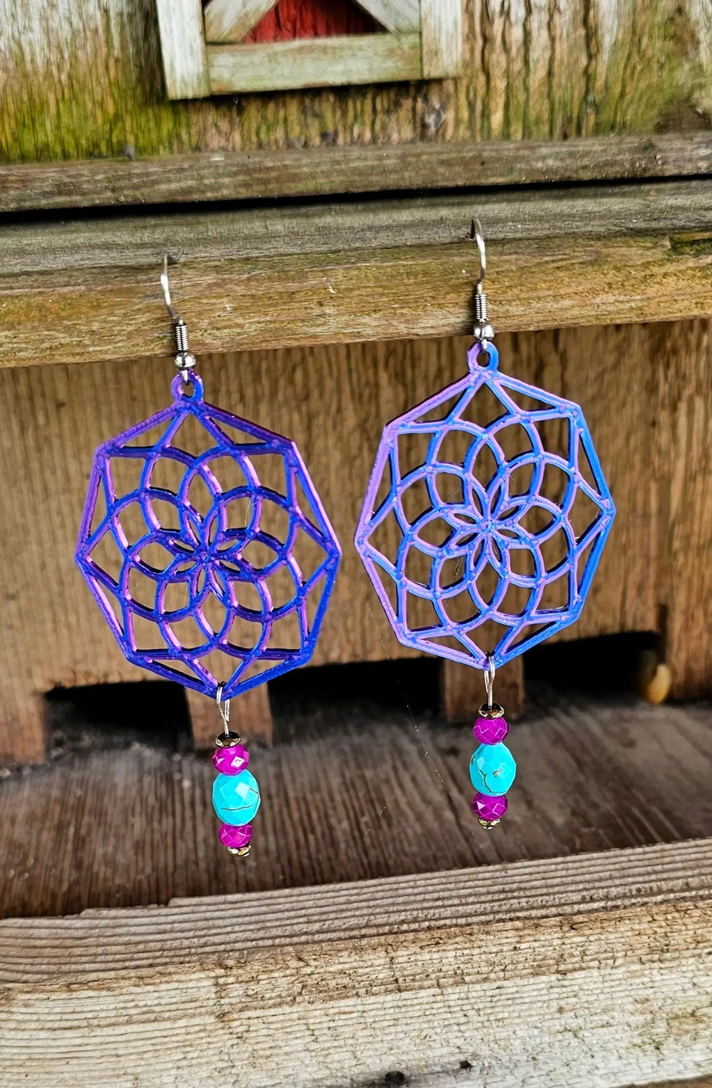 3D Print Boho Earrings Made in America Baha Ranch Western Wear