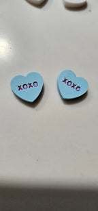 3d Printed Candy Conversation Heart Pins or Earrings Made in America Baha Ranch Western Wear