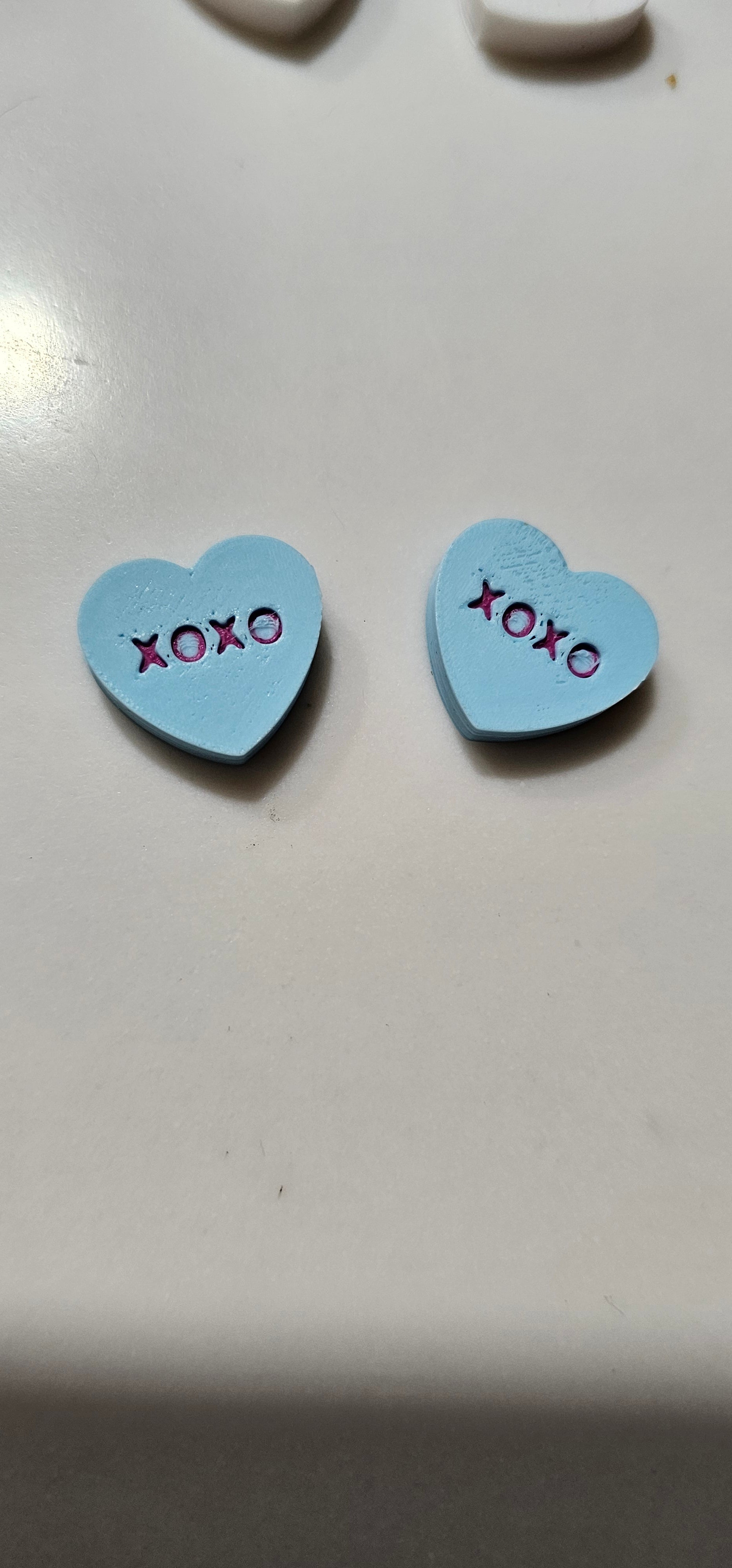 3d Printed Candy Conversation Heart Pins or Earrings Made in America Baha Ranch Western Wear
