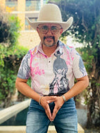 Baha Ranch Retro Pop Western Trail Ride Polo Shirt Baha Ranch Western Wear