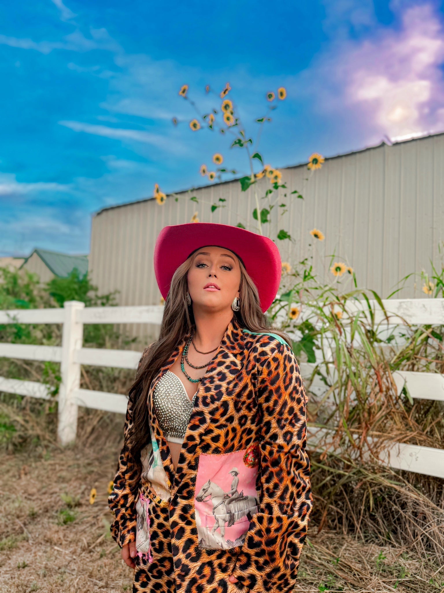 Baha Ranch Retro Pop Western Wild West Leopard Blazer Baha Ranch Western Wear