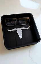 Baha Ranch 3d Print Western Longhorn Cowboy Cowgirl Accessory Tooled Tray Baha Ranch Western Wear