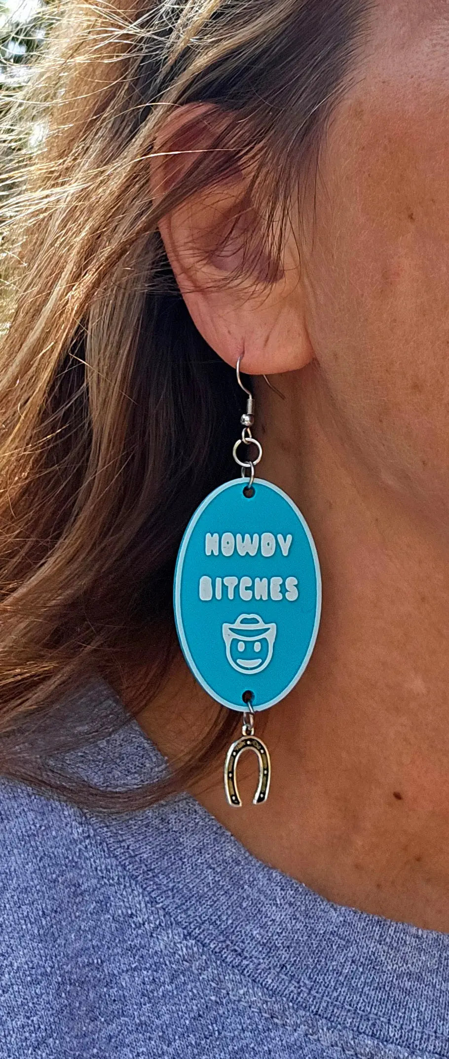 3D Printed Word Salad Earrings Baha Ranch Western Wear