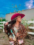 Baha Ranch Retro Pop Western Wild West Leopard Blazer Baha Ranch Western Wear