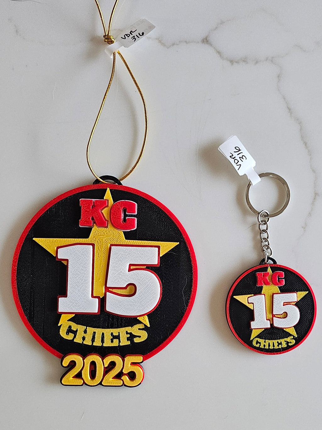 3D Print Chiefs Kc 15 Mahomes Kansas City Patrick Football Ornament or Keychain Baha Ranch Western Wear