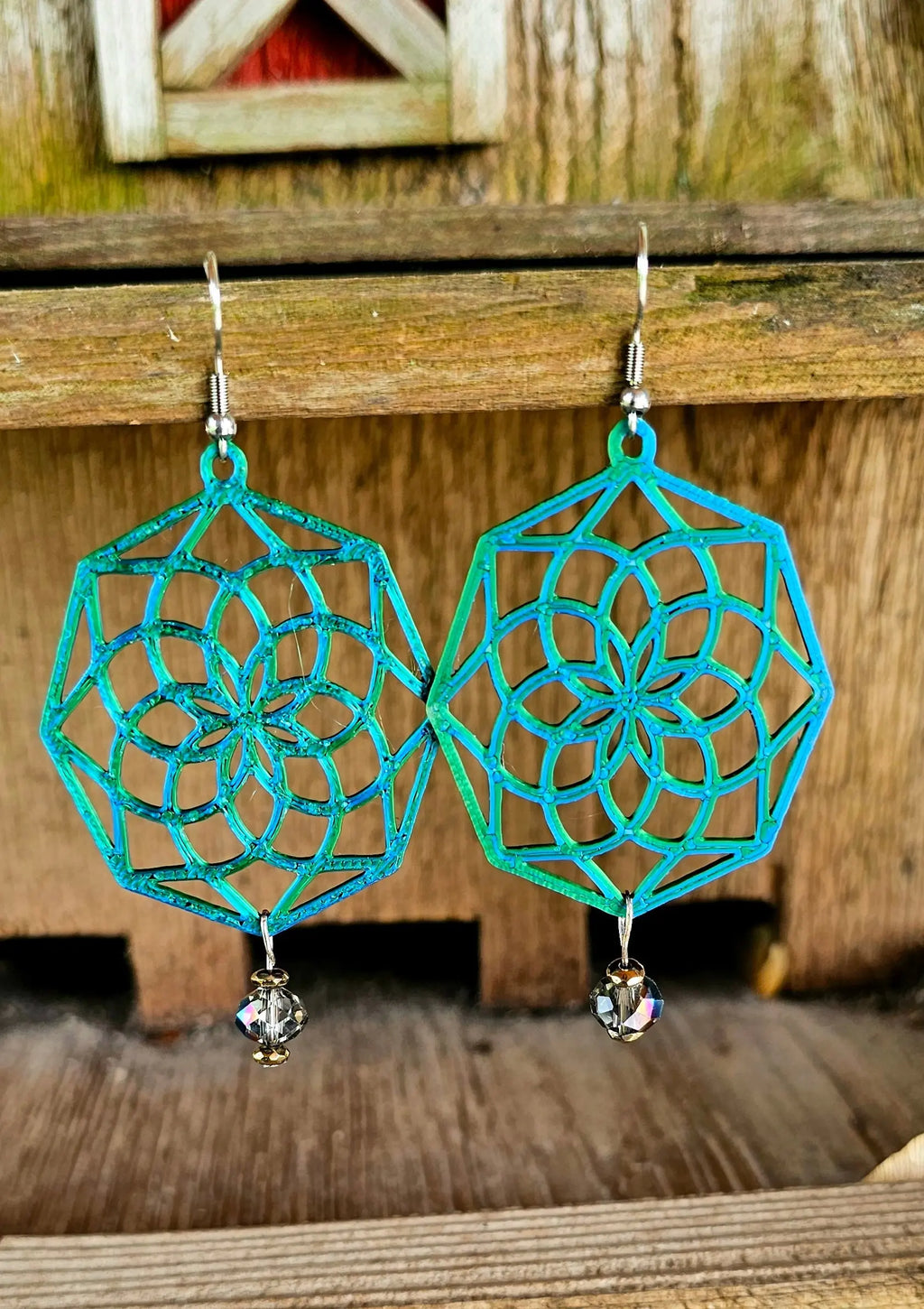 3D Print Boho Earrings Made in America Baha Ranch Western Wear