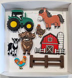 3D Highland Cow Farm Magnet Gift Set Baha Ranch Western Wear