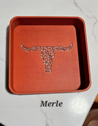 Baha Ranch 3d Print Western Longhorn Cowboy Cowgirl Accessory Tooled Tray Baha Ranch Western Wear