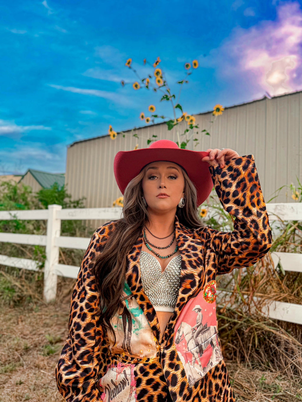 Baha Ranch Retro Pop Western Wild West Leopard Blazer Baha Ranch Western Wear